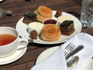 Cream tea at the Isle of Eriska Hotel
