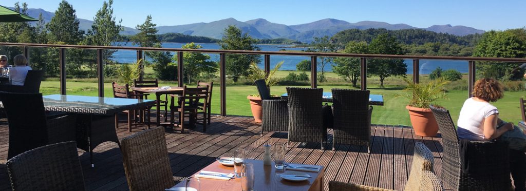 View from the Deck restuarant at the Isle of Eriska Hotel