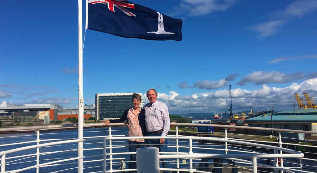 On the deck of the Fingal