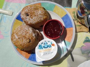 Scones at the Tree Café in Mijas, Spain