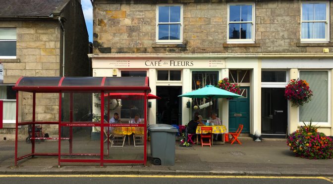 External view of Café des Fleurs in Dollar