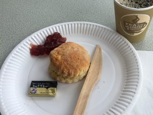 A scone at the Gathering at Kinlochard