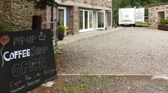 External view of the Mill House Pop Up Cafe at Monzie