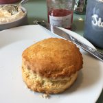 A scone at the Mill House Pop Up Cafe at Monzie