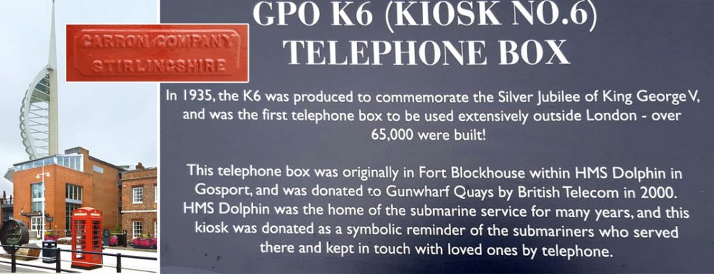 A K6 telephone box in Portsmouth