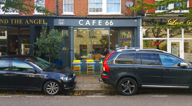 External view of Café 66 in Barnes