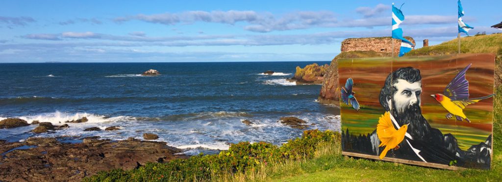 View of Dunbar Castle at the end of the John Muir Trail