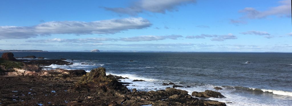 View towards the Bass Rock from Dunbar