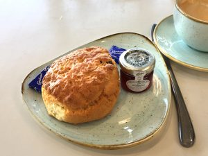 A scone at the Kelpies in Falkirk