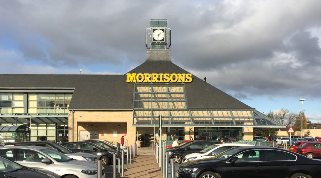 External view of Morrisons supermarket, Falkirk