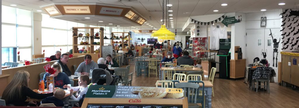 Internal view of Morrisons supermarket, Falkirk