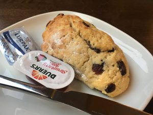 A scone at Carlucci Caffe, Edinburgh