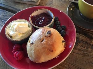 A scone at the Smugglers cafe in Putney