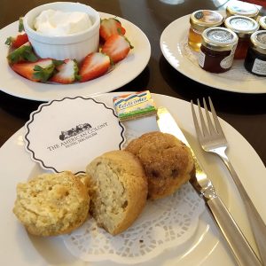 A scone at the American Colony Hotel, Jerusalem