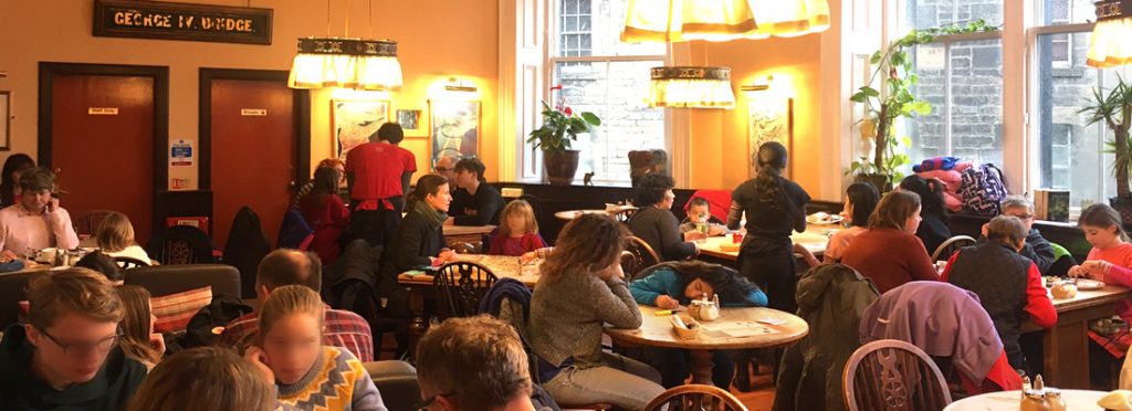 Internal view of the Elephant House, Edinburgh