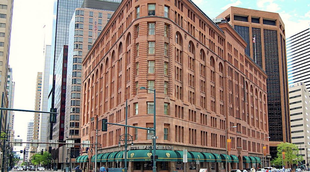 External view of the Brown Palace Hotel, Denver, Colorado