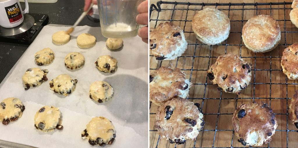 Before and after scones