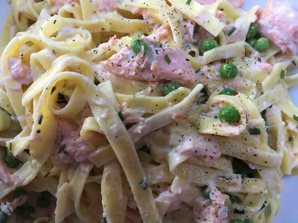 smoked trout pasta