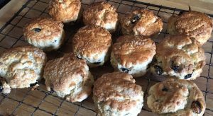 scones from the oven