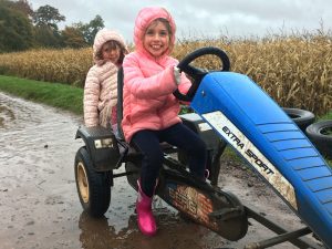 Racing cars at Cairnie Fruit Farm