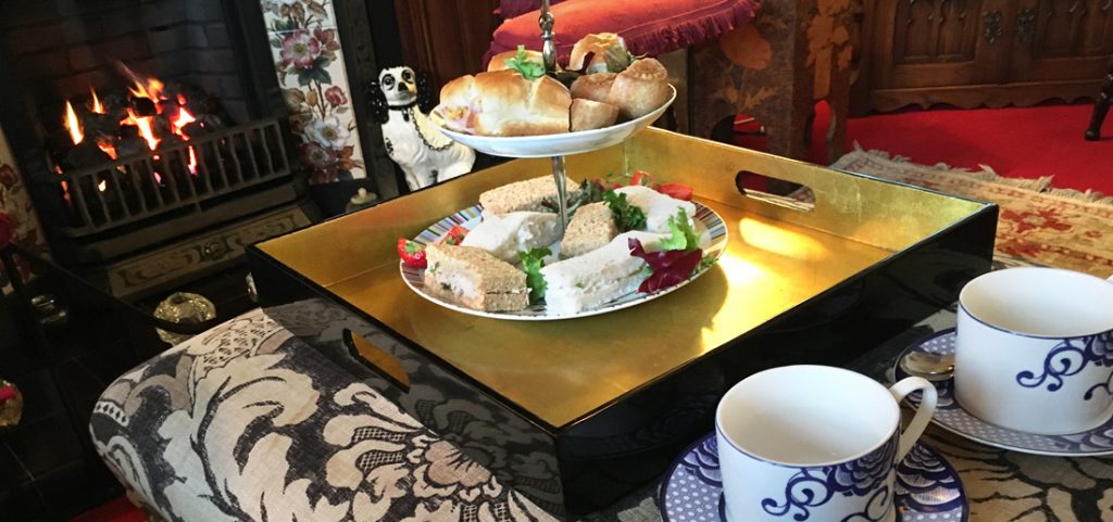 a boxed afternoon tea at home