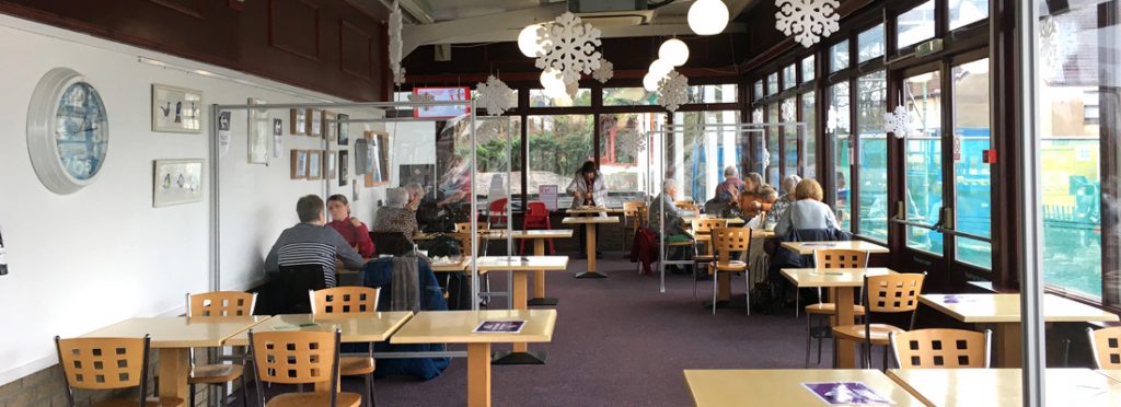 External view of cafe at Klondyke Garden Centre