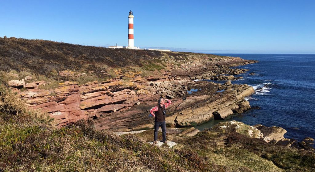 Me at Target Ness lighthouse