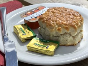 a scone at Braes Golf Centre