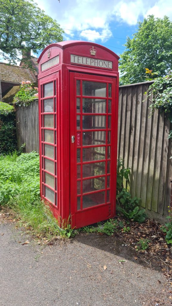 K6 telephone ox in Kineton Warwickshire