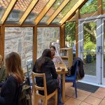 Internal view of the Biscuit Café in Culross