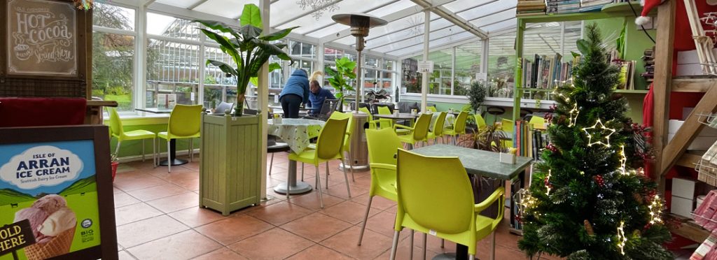 Internal view of Rousay's Cafe