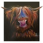 Artists impression of a highland cow