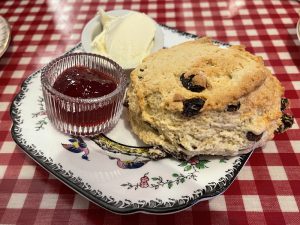 A scone at Another Tilly Tearoom