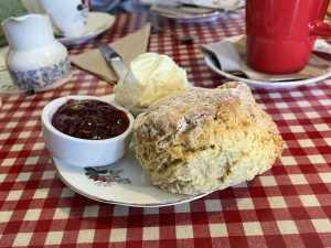 A scone at Tilly Tearoom, Tillicoultry