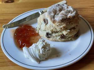 A chocolate and banana scone for the Smiddy