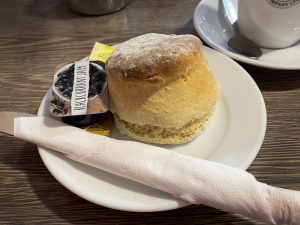 A scone at Caffe Barista, Arbroath