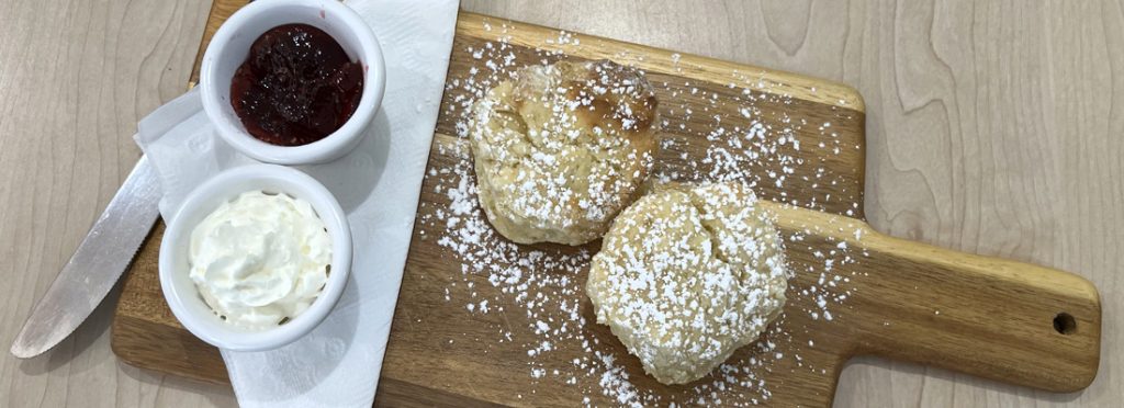 A scone at Cafe Oberon