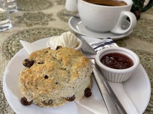 A scone at the Soup Dragon