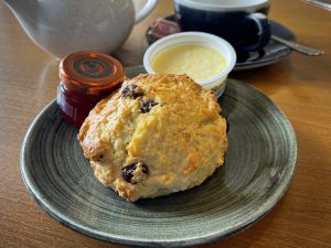 A scone at the Royal Oak Hotel