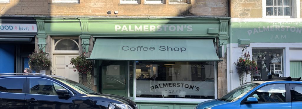 Externalview of Palmerstons Cafe, Dunkeld