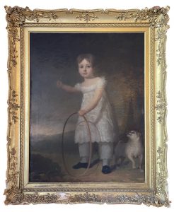 Portrait of child with hoop