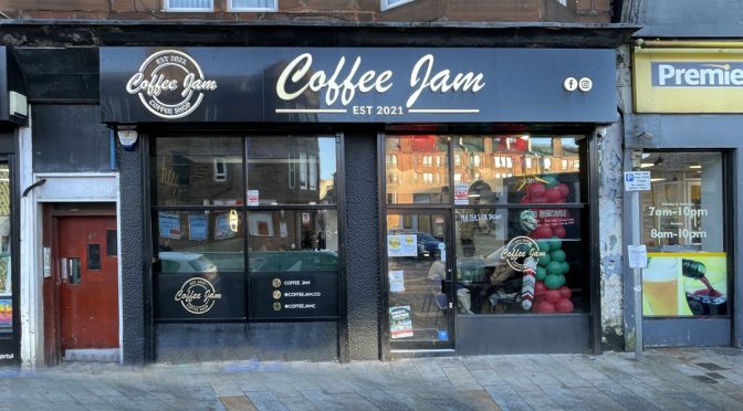 Exterior view of Coffee Jam, Renfrew