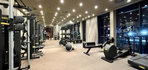 The gym at Schloss Roxburghe