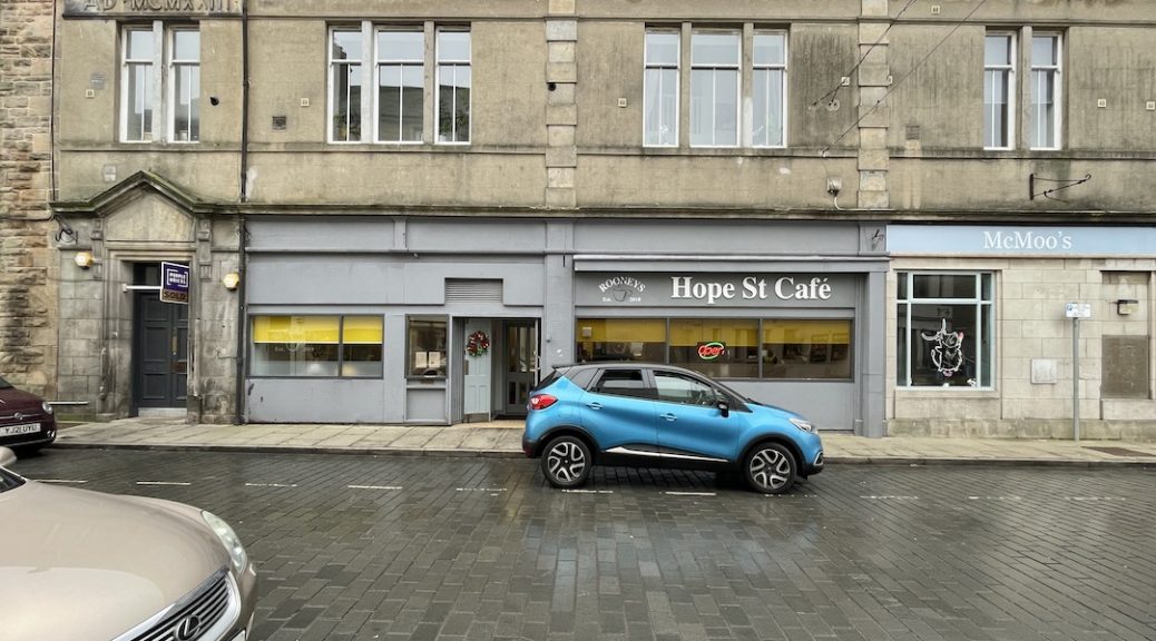 External view of Hope Street Cafe, Bo'ness