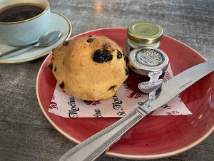 A scone at the Station, Aberfoyle