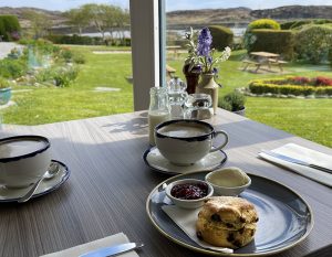 A scone at Coll Hotel