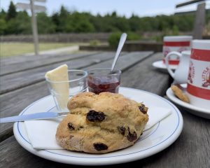 A scone at the Big Red Barn