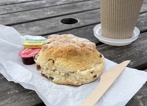 A scone at Café Riva