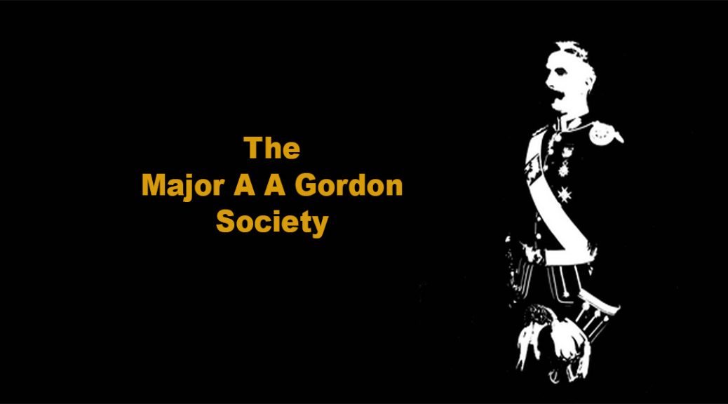 Title picture for Major A A Gordon Society post