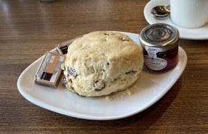 A scone at the Antlers Tea Room